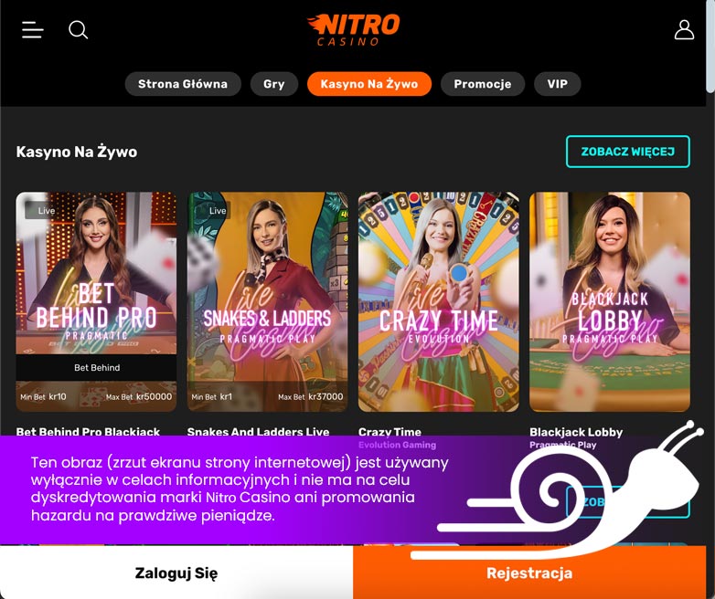 nitro casino bonus bez depozytu